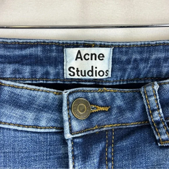 Acne Blue Straight Leg Jeans - Picture 3 of 6